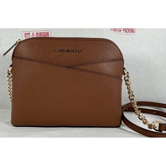 Michael Kors Jet set Travel Medium Emmy Dome Luggage Leather Cross Body Bag